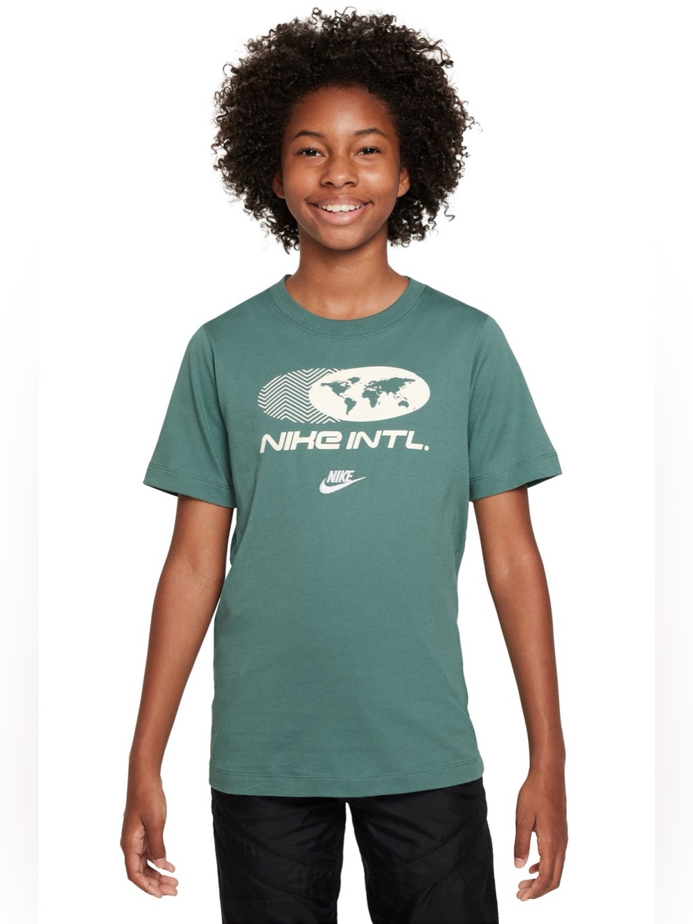 Nike Boys XL Green and White Shirt
